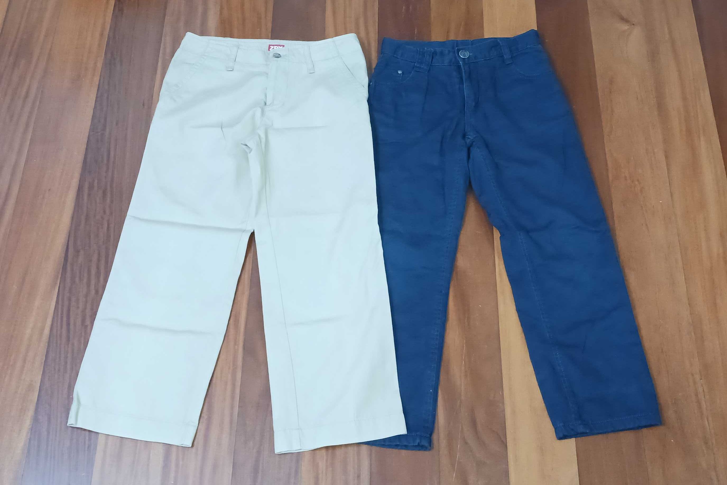 2 Calças de sarja para criança - 7/8 anos