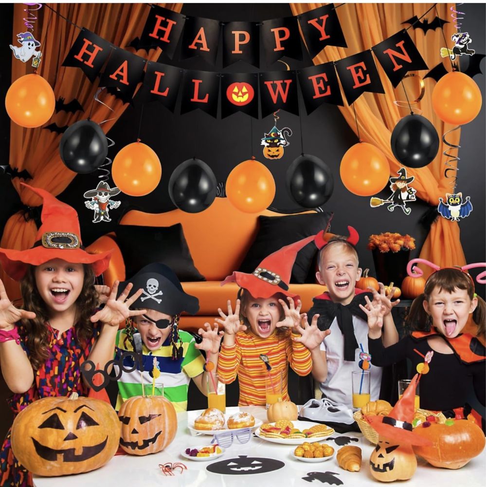 Conjunto de decoração de Halloween, 44 peças