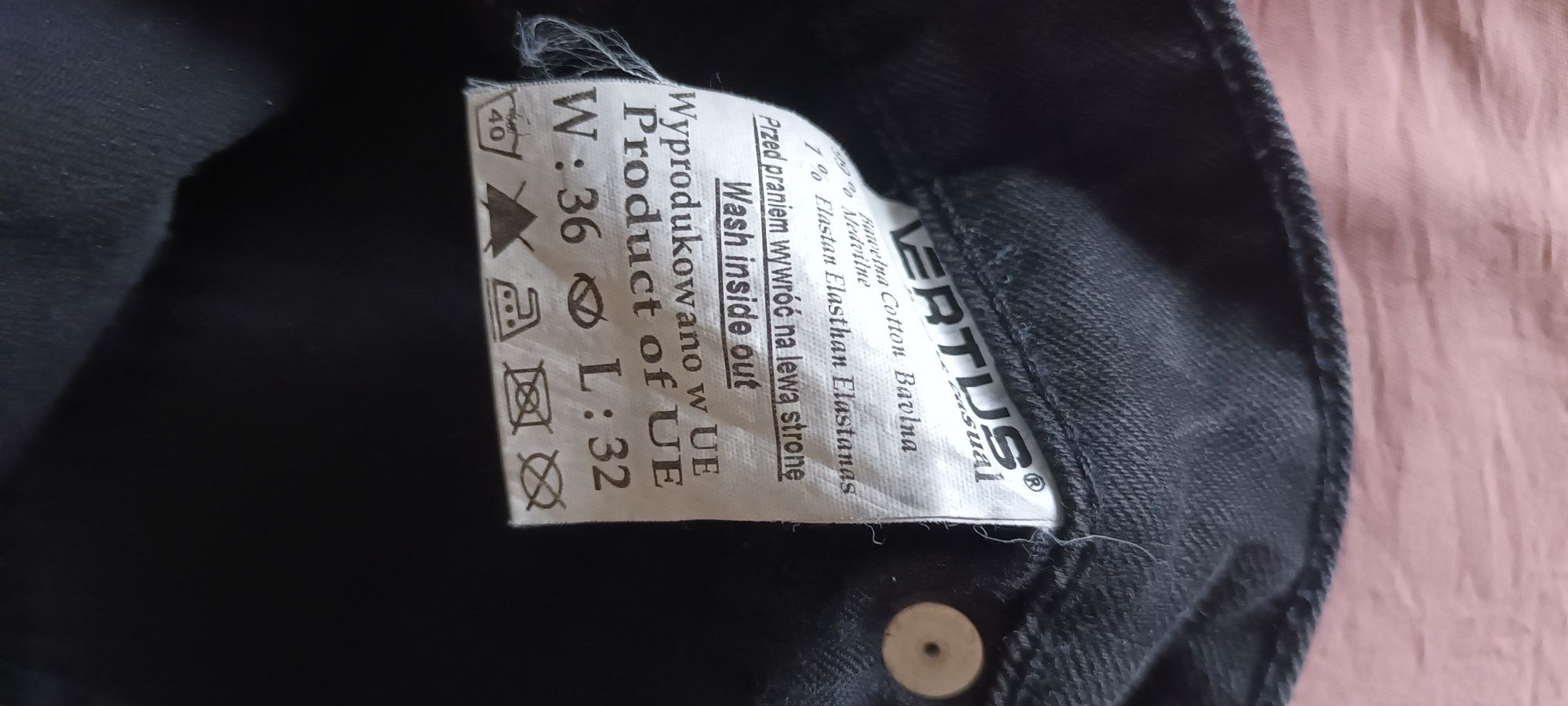 Czarne jeansowe spodnie męskie r. W36 L32