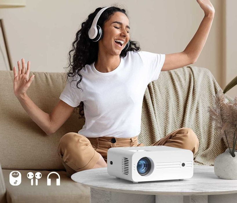 Powystawowy Projektor HDMI iZEEKER iPL310 biały 1080p+pokrowiec+statyw