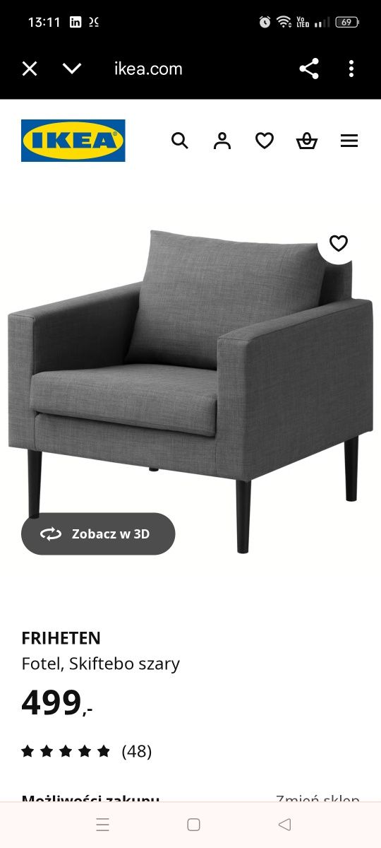 Fotele ikea tanio