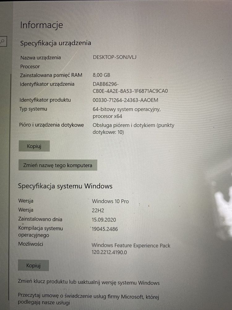 Microsoft Surface 3 PRO procesor i7 ram 8GB 256SSD