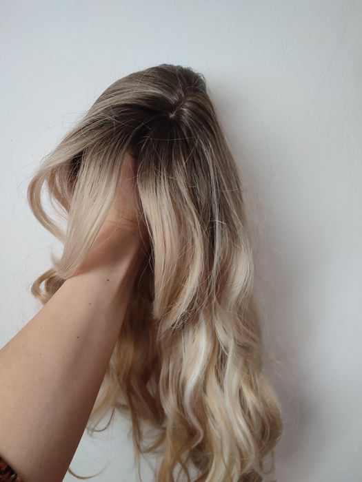 Topper włosy blond jak naturalne 50 cm