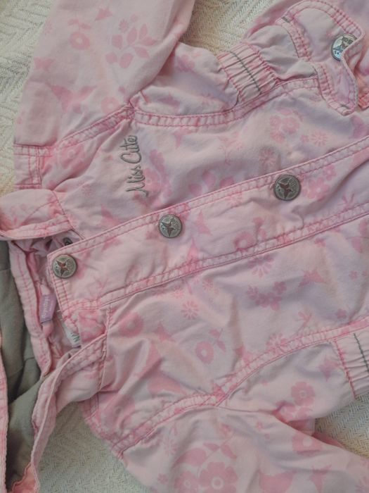Cienka wiosenna kurteczka r.86 pudrowy róż