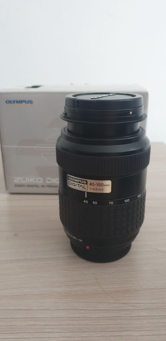Wszechstronny Olympus Zuiko Digital 40–150 mm f/3.5–4.5 stan idealny.