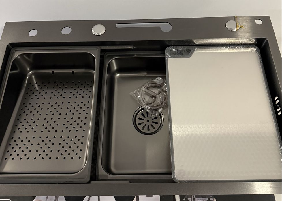 Lava-loiça Multifuncional em Aço Inoxidável – Completo com Acessórios