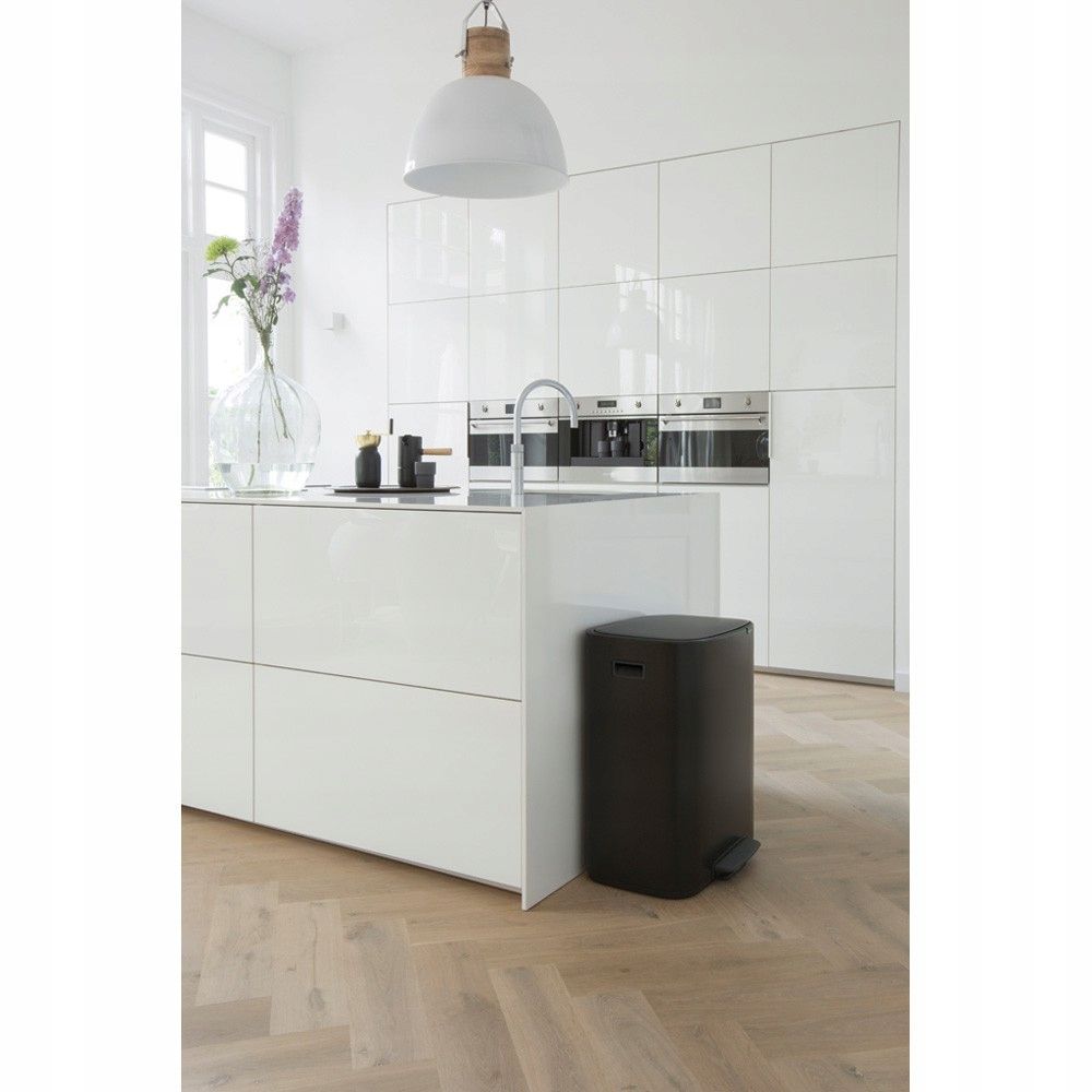 Kosz Na Śmieci Stal Nierdzewna Brabantia 2X30L Czarny (Delikatna Rysa)