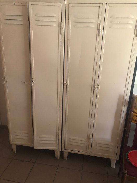 Szafki metalowe ubraniowe podwójne - kilka sztuk, garaż, warsztat