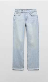 STRAIGHT-LEG CROPPED MID-RISE джинси від Зара розмір 34