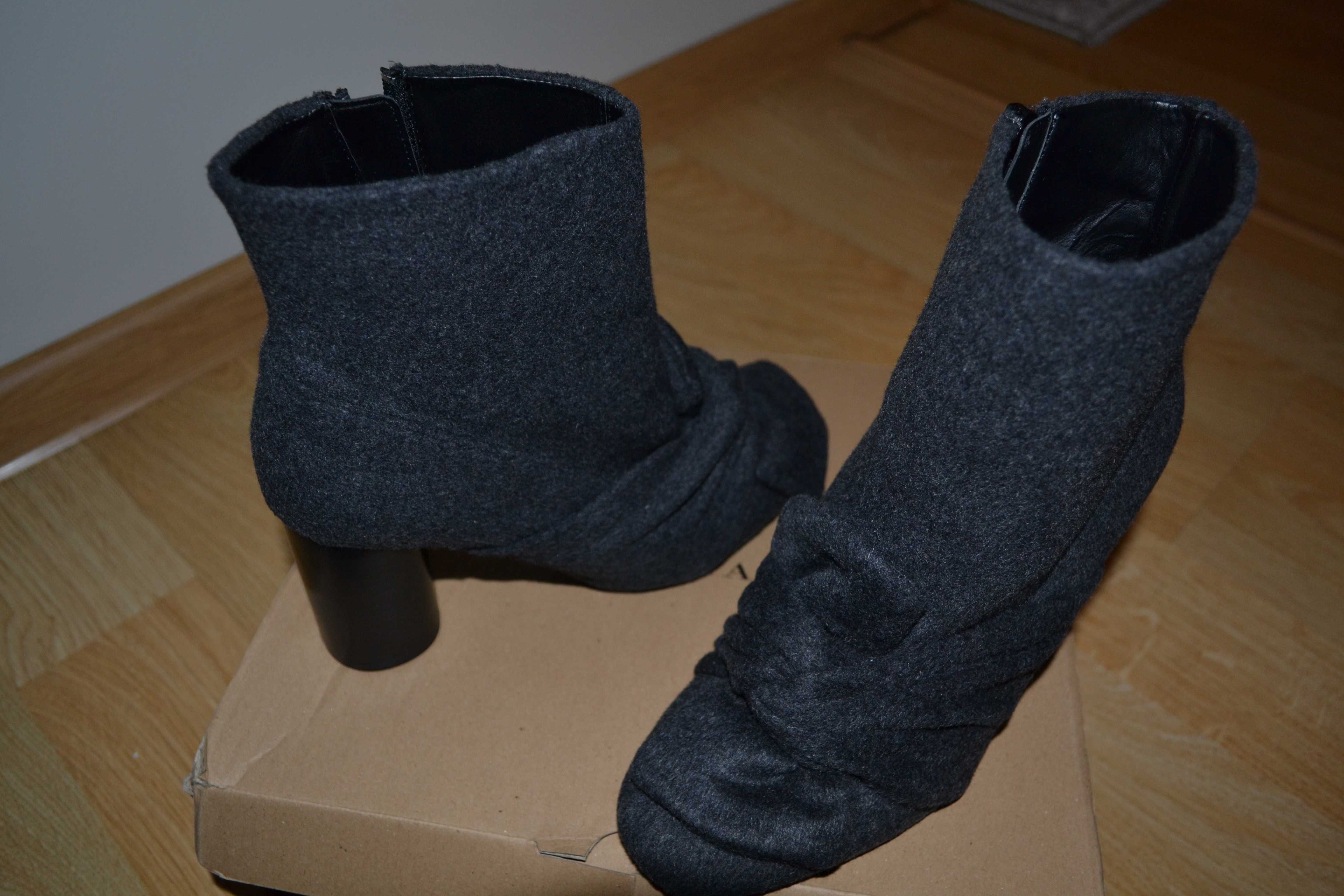 Nowe kozaki botki filcowe ZARA roz. 38