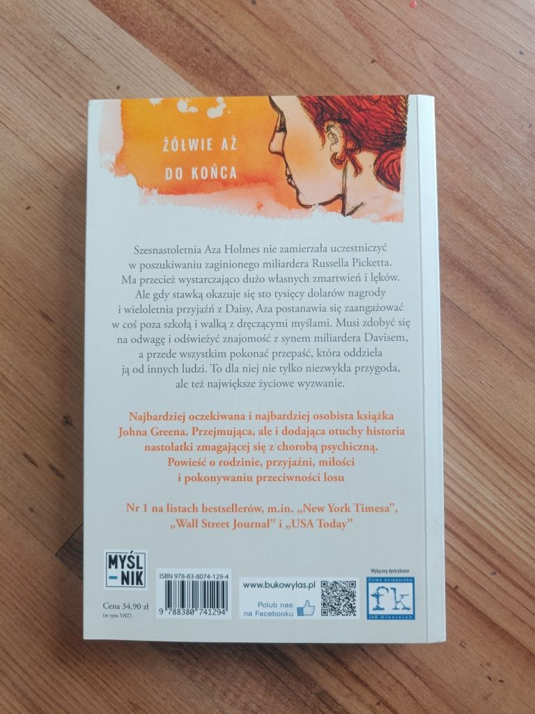 Książka pt. "Żółwie aż do końca" John Green