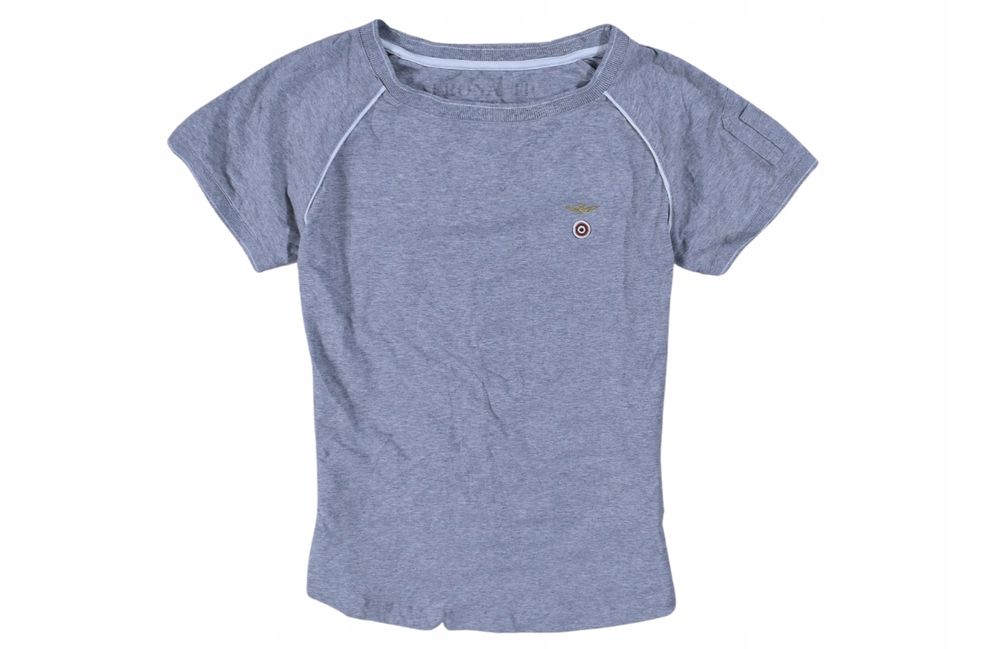 Aeronautica Militare Logowana Szara Koszulka / M