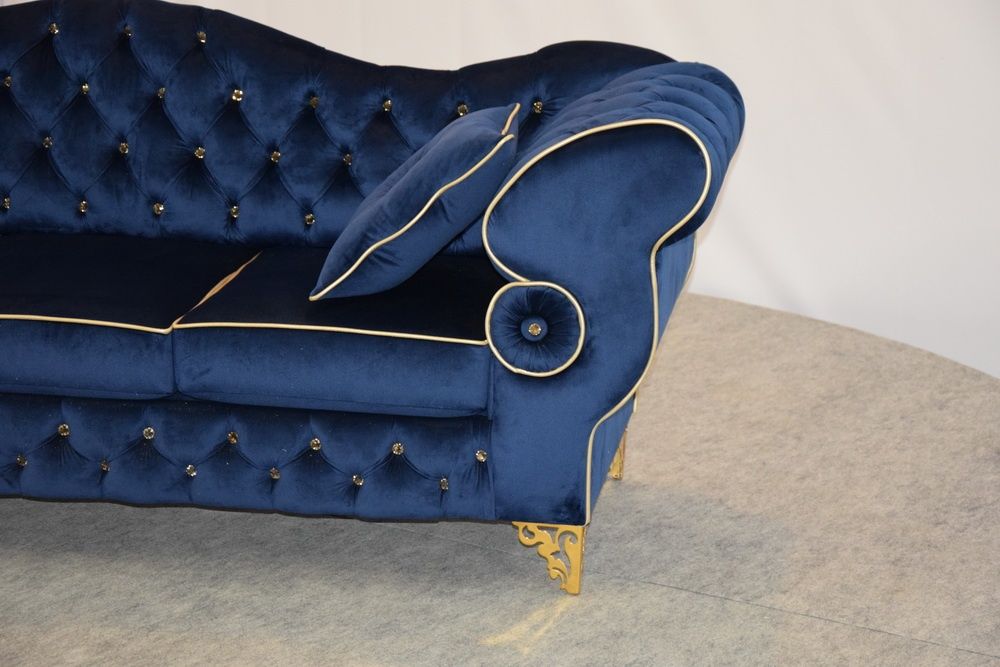 Sofa pikowana Chesterfield ''PRESTON'' Gold Edition Producent Swarovsk