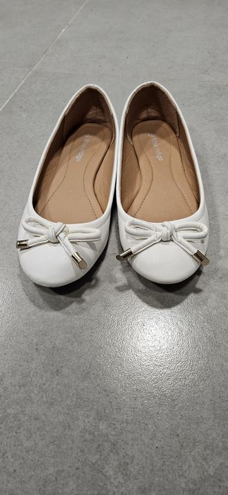 Baleriny białe 39 Wkladka 25,5
