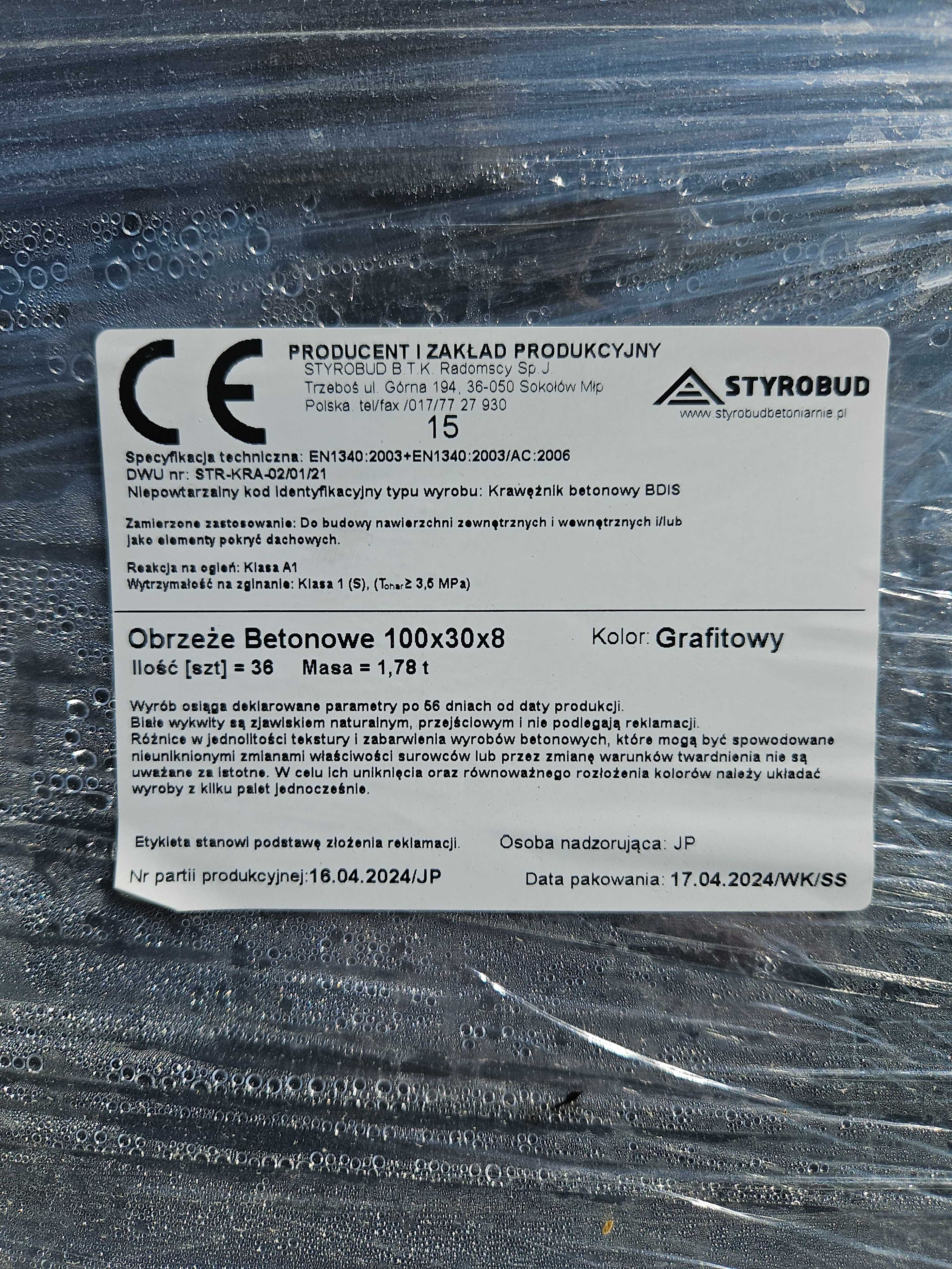 Obrzeża ogrodowe 8x30x100 Grafitowe Szare PROMOCJA