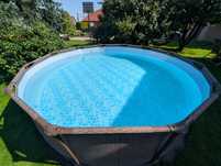 Basen ogrodowy Bestway Steel Pro Max rattan okrągły 366 x 100 cm pompa