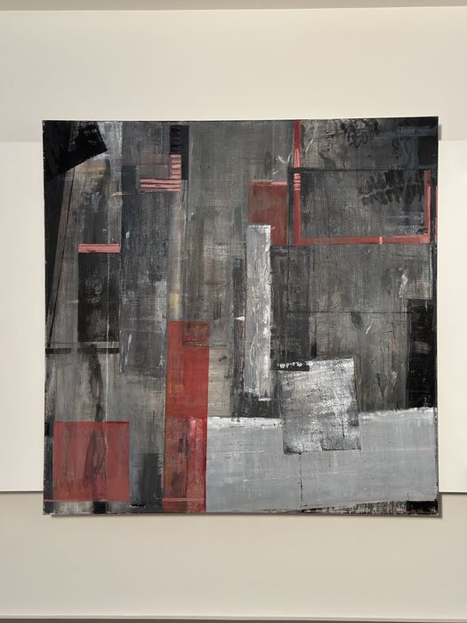 Obraz ręcznie malowany na płótnie duży 120x120 cm abstrakcja