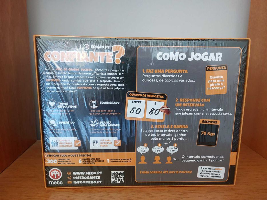 Confiante? Board Game Jogo de Tabuleiro