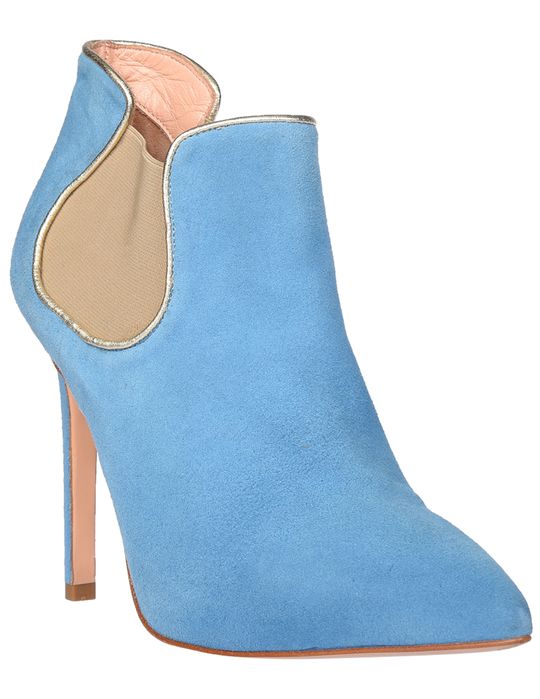 Замшеві ботильйони Італія бренд Anna F. блакитний колір, VERO CUOIO