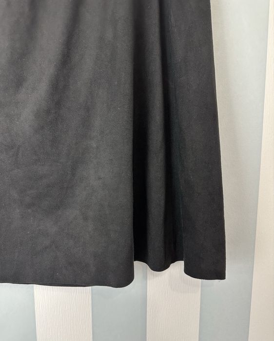 Nowa czarna welurowa spódnica do kolan na gumce 42 XL VRS woman