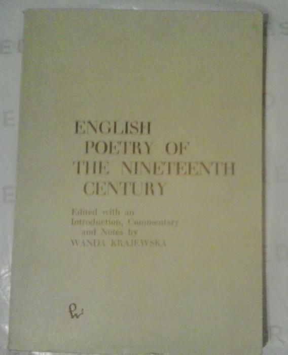 Wanda Krajewska "English poetry of the nineteenth century"