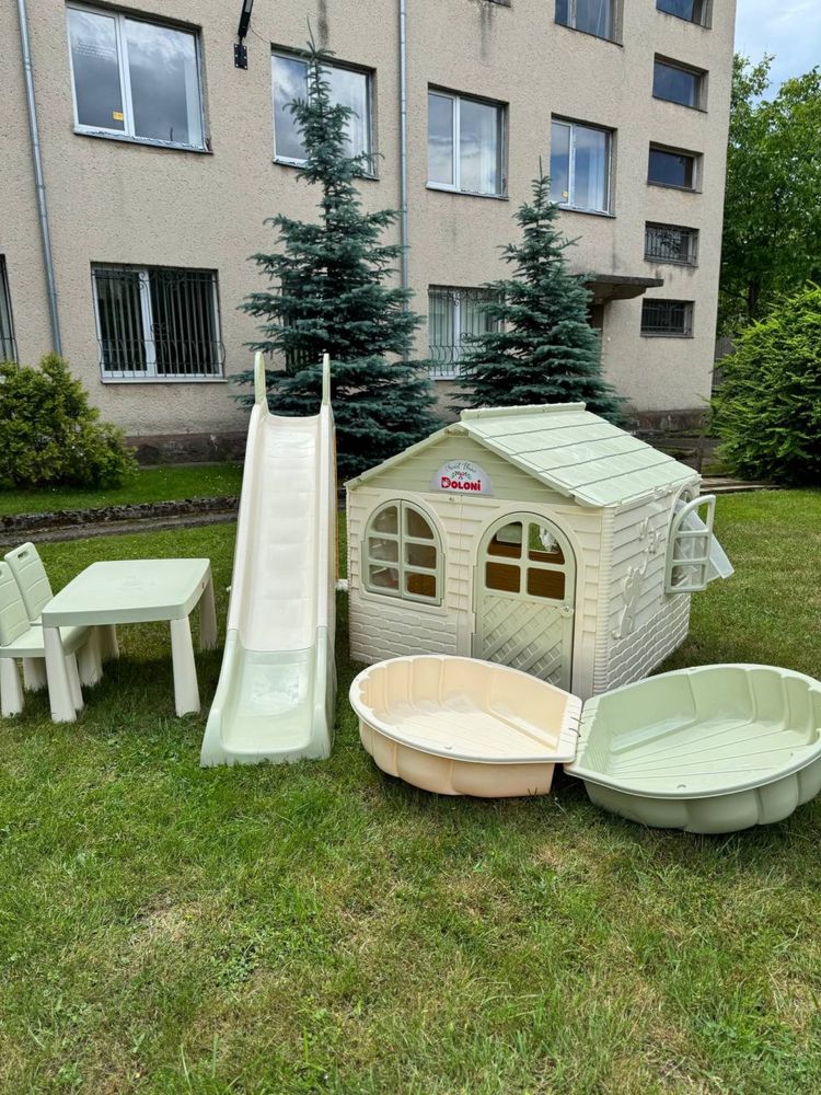 Продаж від ВИРОБНИКА‼️Дитячий майданчик гірка будиночок пісочниця стіл