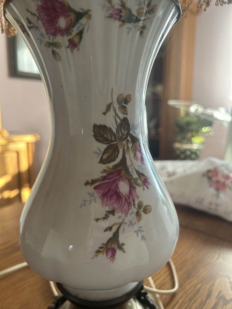 Lampa stołowa porcelanowa Chodzież
