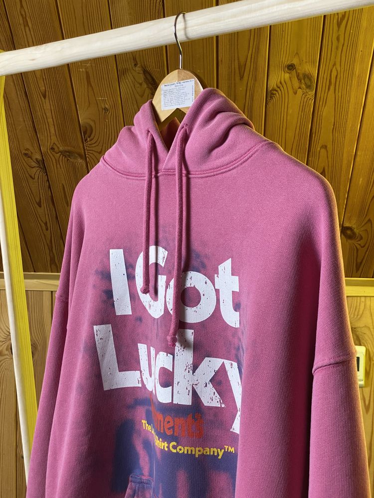 Худі Vetements Pink 'I Got Lucky' Balenciaga Hoodie.