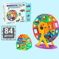 Magnetic Tiles набір 84 елемента (великий розмір деталей)