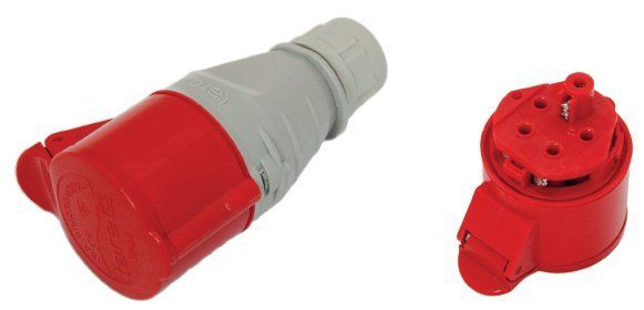 Gniazdo Izolacyjne Przenośne 32A 400V Czerwone 3P+Z Ip44 Tarel