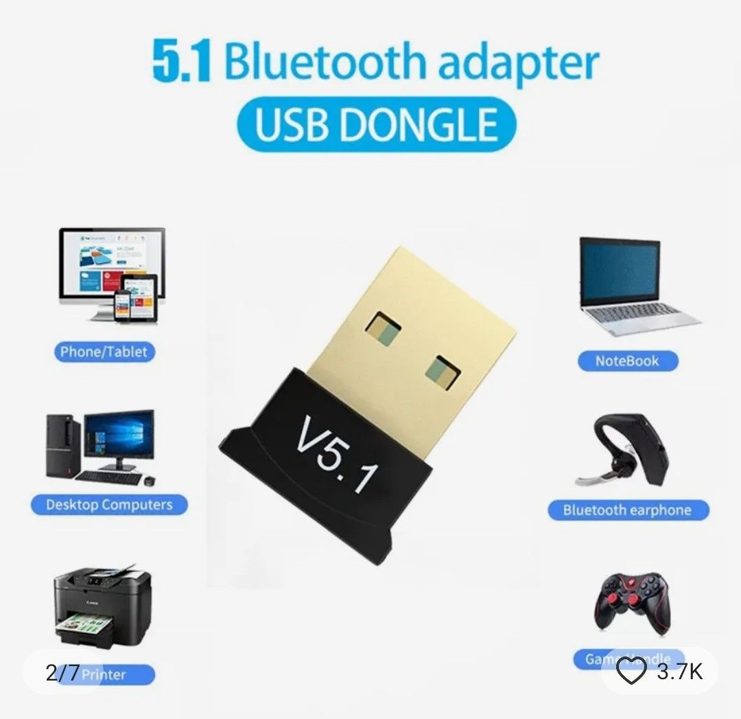 Usb Bluetooth 5.1 адаптер. Опт.Для подключения переыерицных устройств.