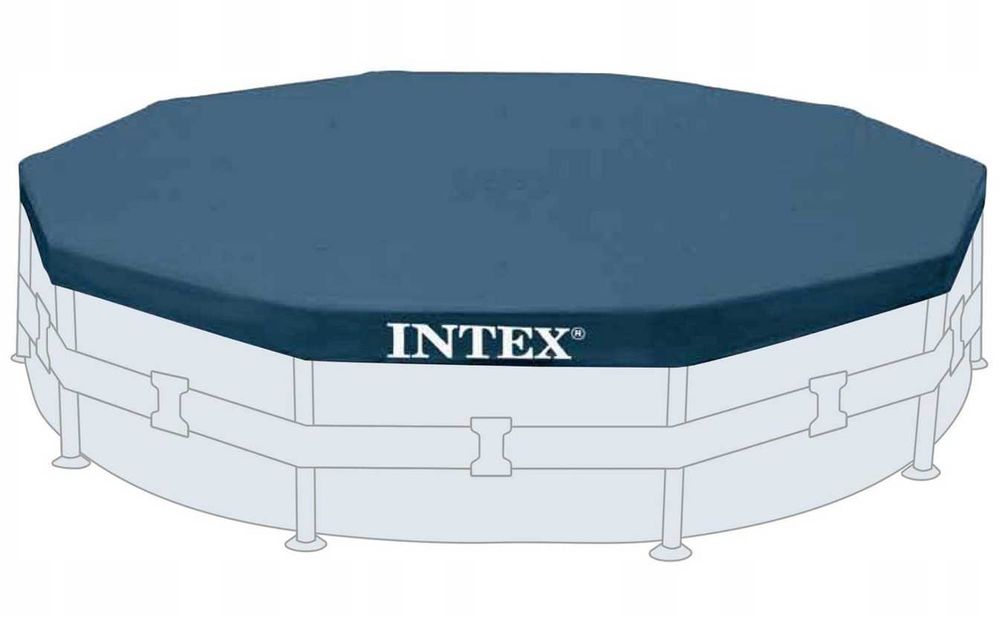 Basen ogrodowy stelażowy INTEX Prism 427x107 cm Pompa Drabinka Pokrywa