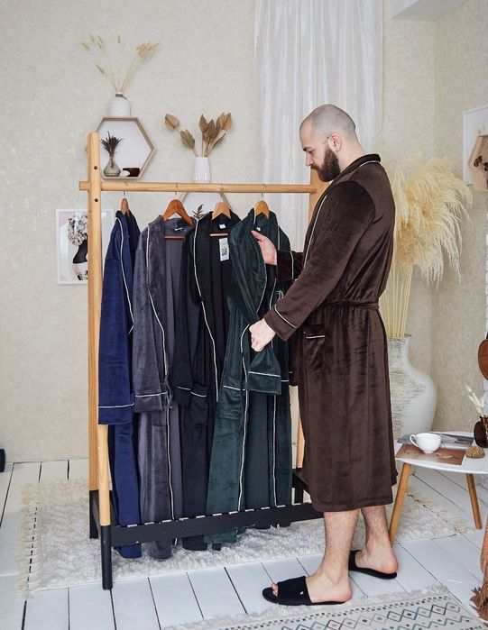 Чоловічий велюровий халат  6 кольорів