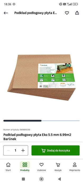 Podkład pod panele Barlinek