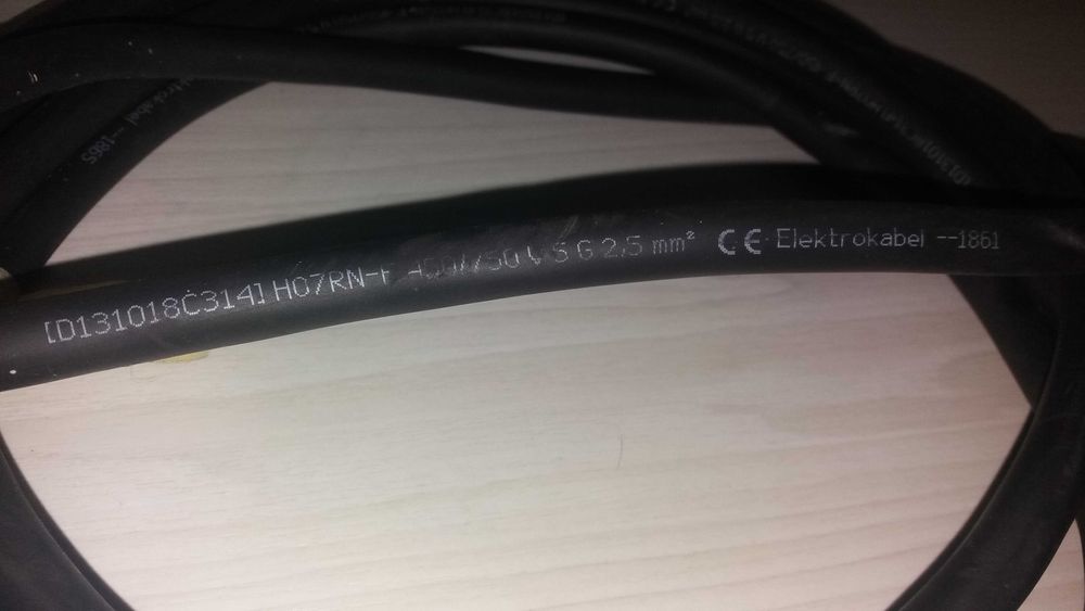 Przewód gumowy warsztatowy linka 5x4mm (4m) oraz 5x2,5mm (5m) TANIO/m