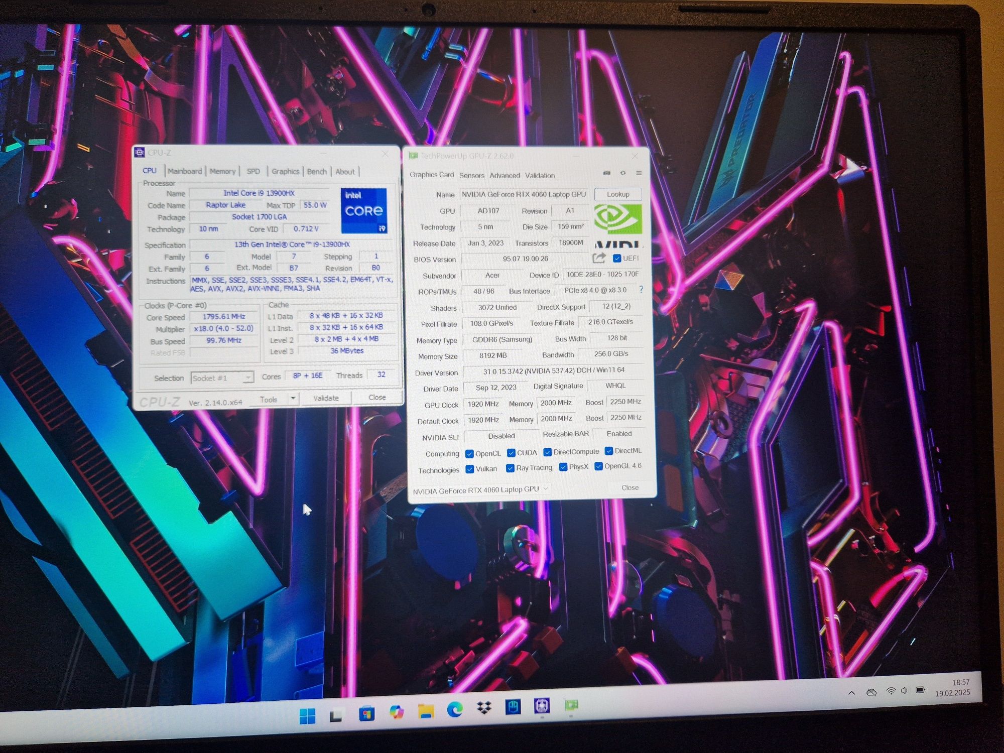 Acer Helios Predator Neo 16 | i9-13900HX, 32GB DDR5, RTX4060, 1TB SSD