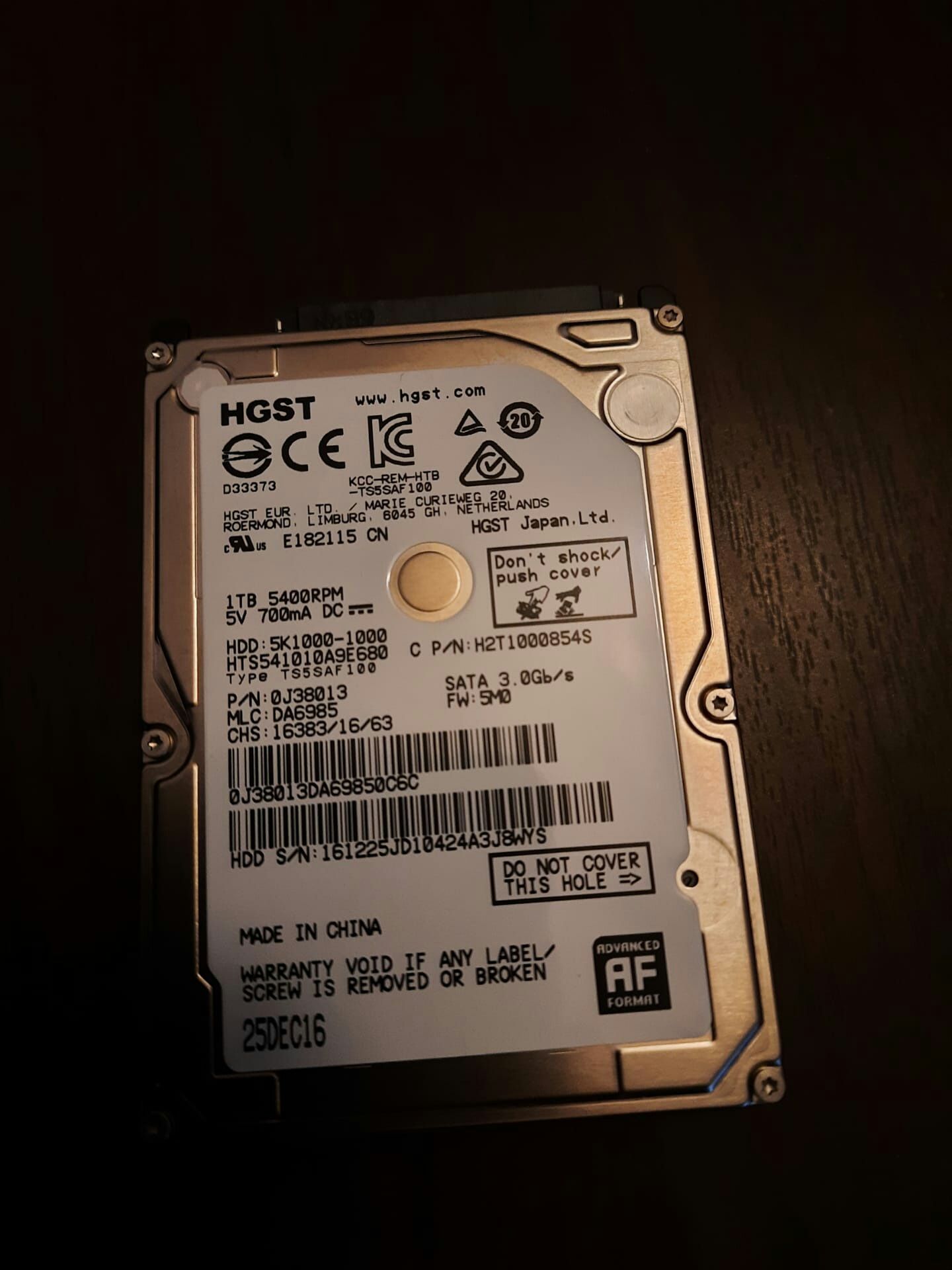 Disco rígido HDD 1 Tb