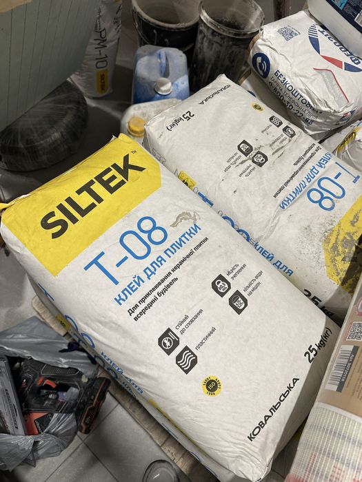 Клей для плитки Siltek T-08 20 мішків