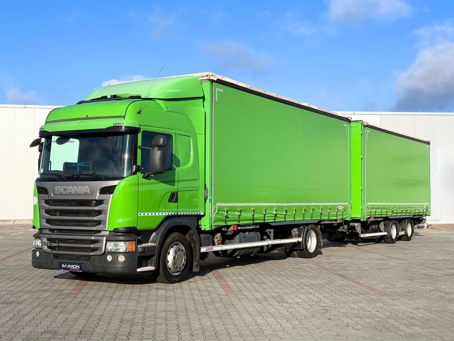 Scania G360 / ZESTAW TANDEM 120 M3 / BDF / PRZEJAZDOWY / 7,75 M + 7,75 M / SALON PL  38 palet serwisowany przestrzenny jumbo