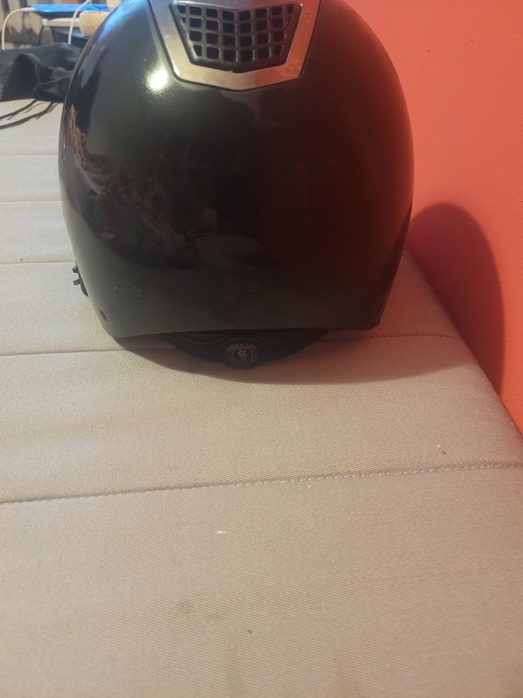 Kask jeździecki BR Lambda Plus Glitter czarny/srebrny