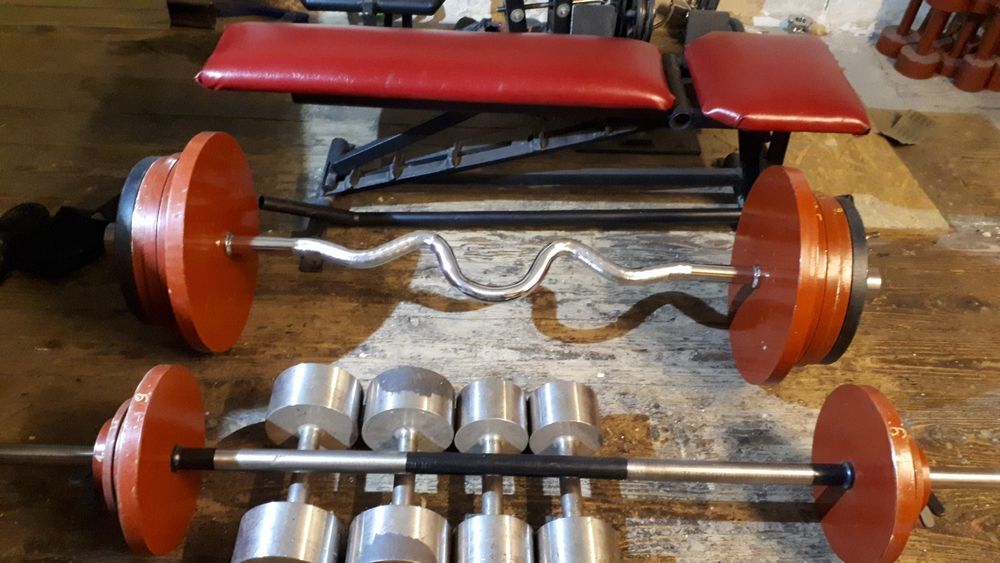 Obciążenia stalowe 90 kg. Zestaw na sztangę