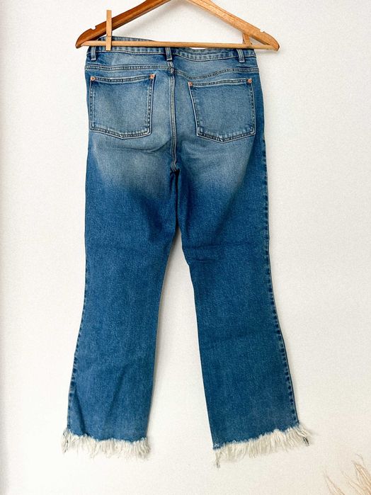 Jeansy damskie frędzle 36 / 38 S / M chinosy dżinsy