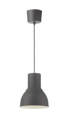 Ikea HEKTAR Lampa wisząca, ciemnoszary, 22 cm