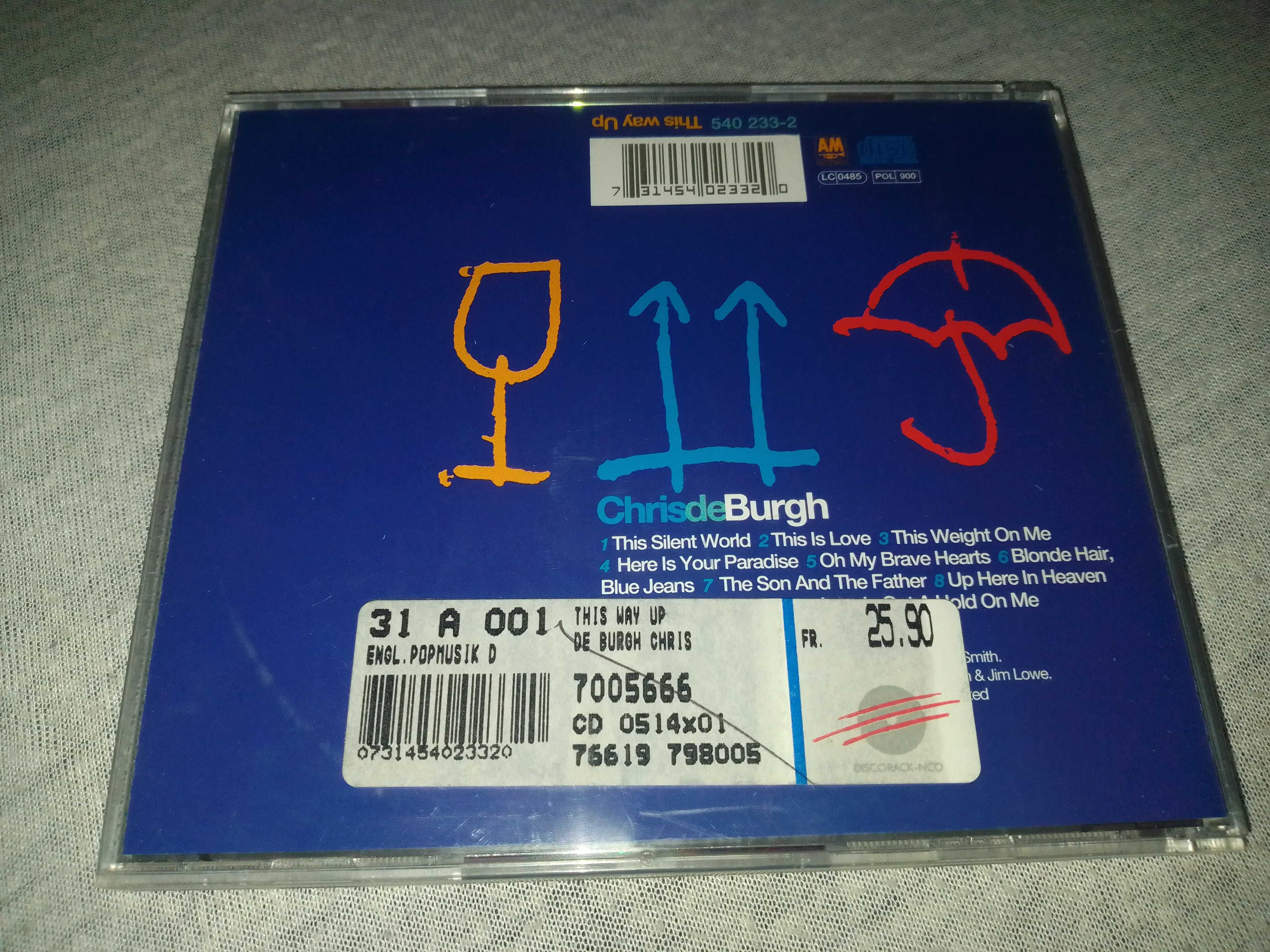 Chris de Burgh "This Way Up" фирменный CD Made In Germany.