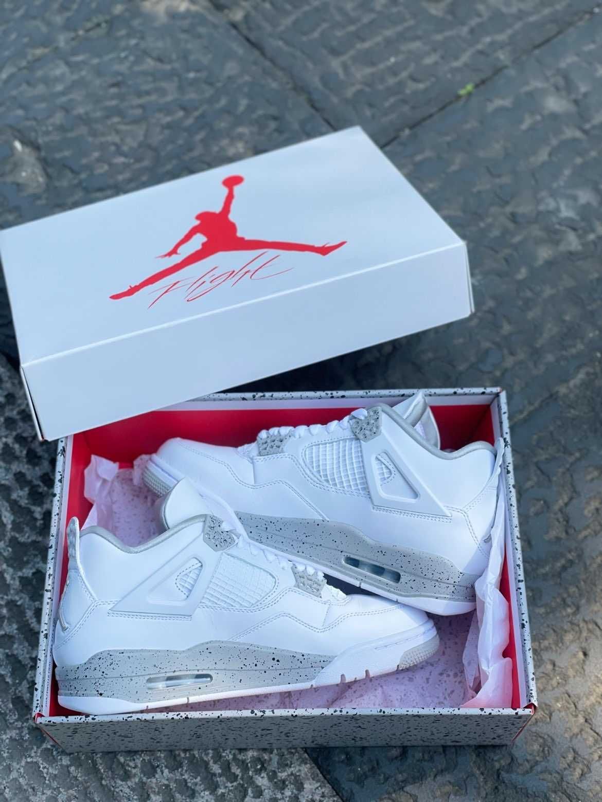 Buty Jordan 4 Air Retro Biały Oreo nowy Modne i tanie R.44