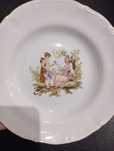 3 talerze głębokie miłość wiedeńska stara porcelana Chodzież