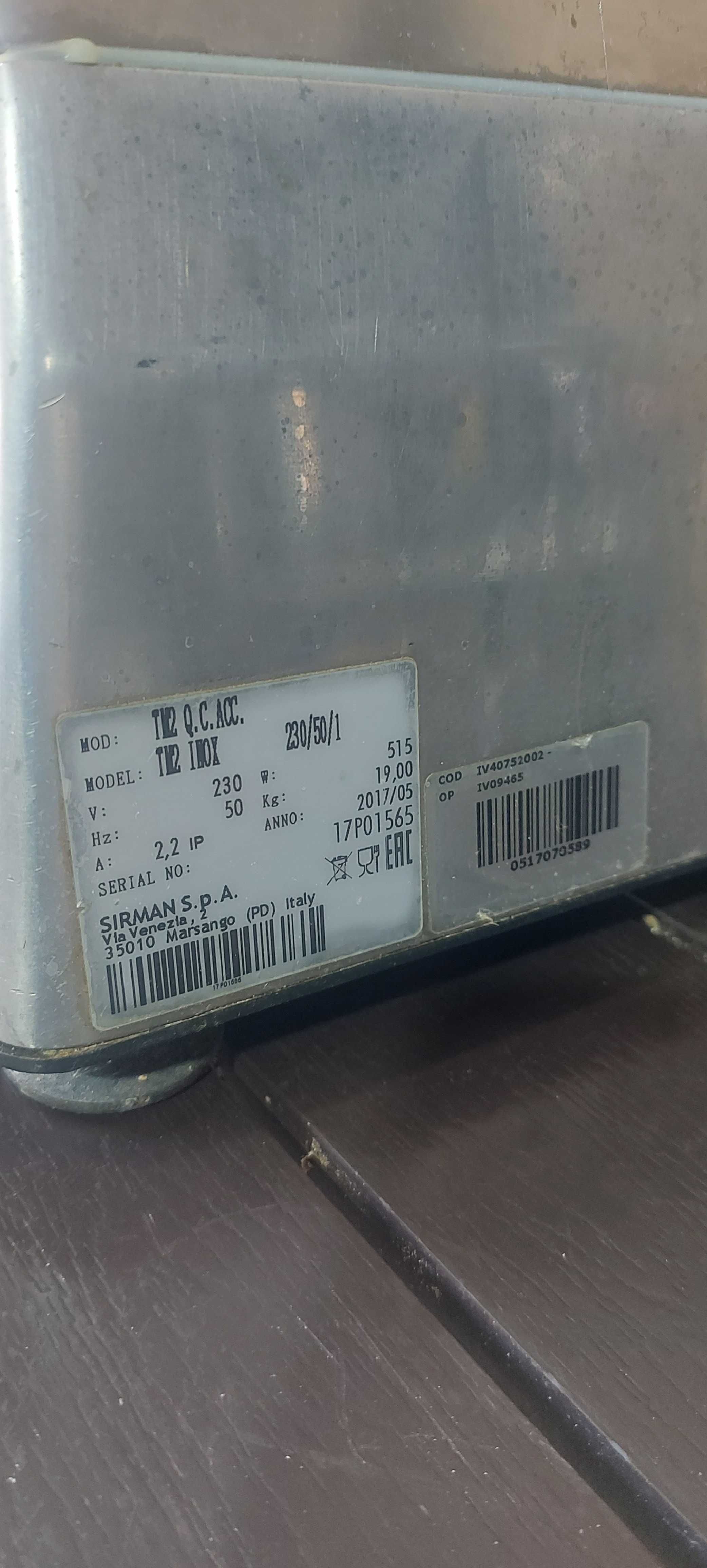 Овочерізка Sirman TM2 inox з дисками овощерезка сиротерка
