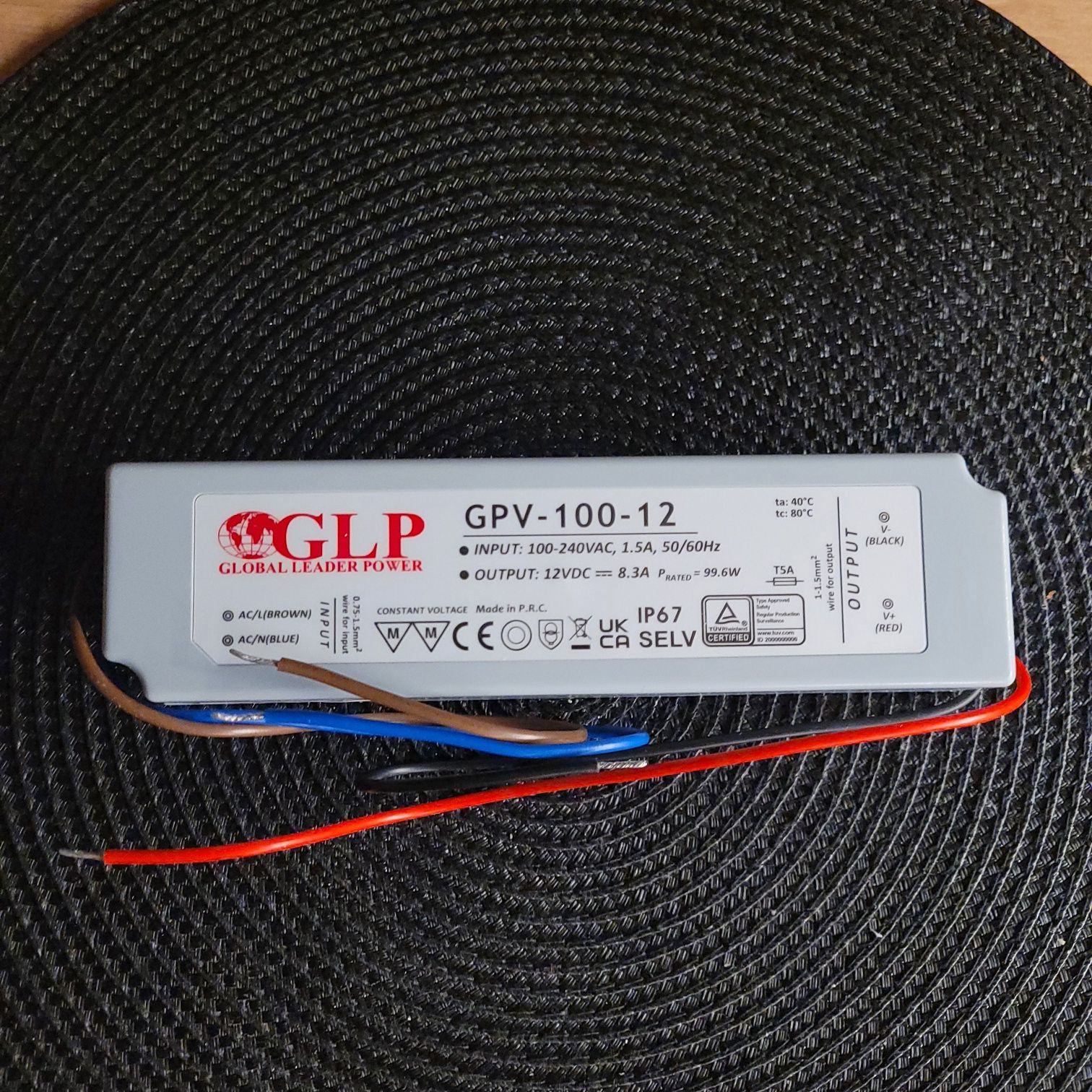 Zasilacz LED GLP 12V/8.3A 100W GPV-100-12 NOWY