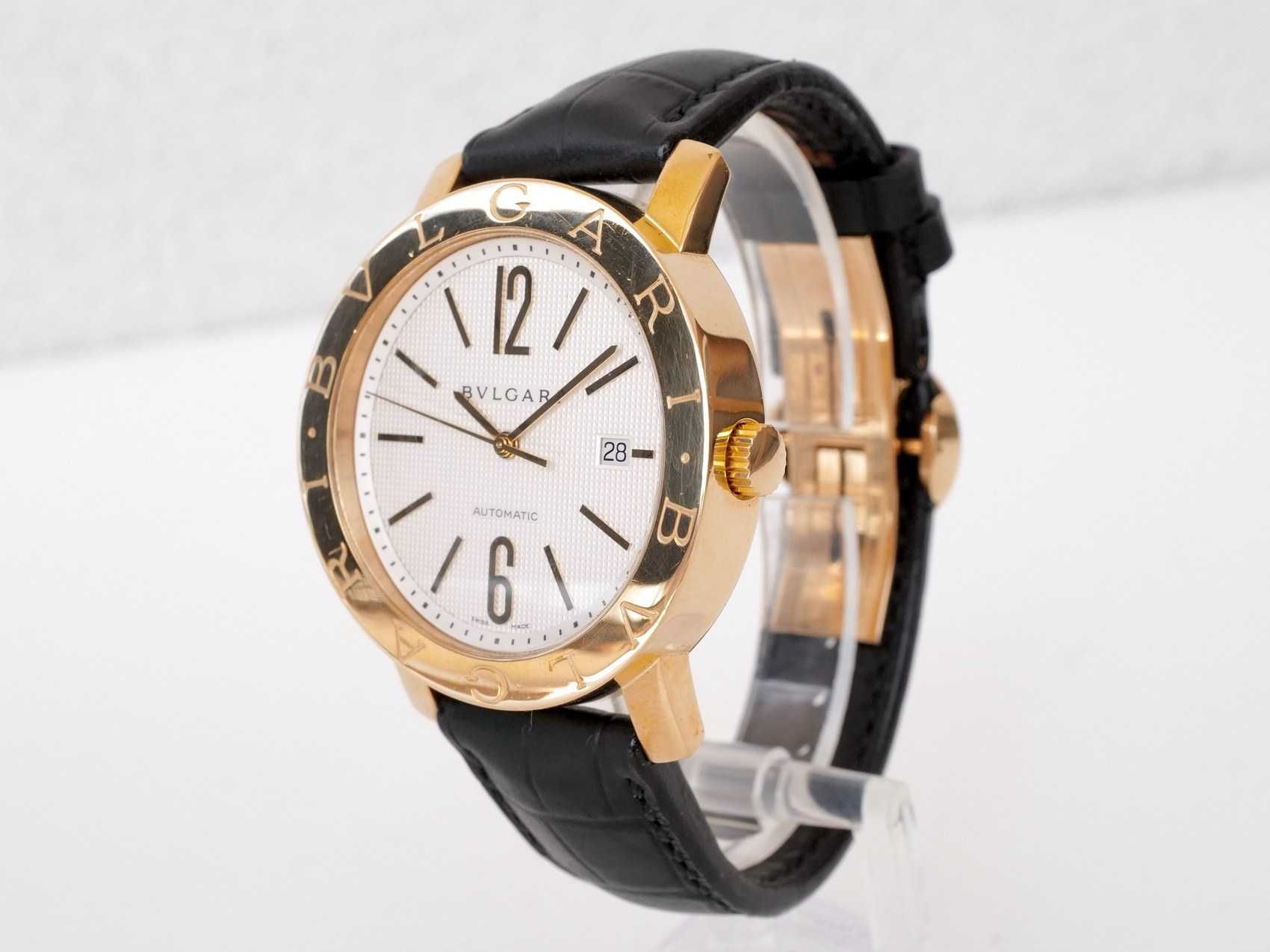 Bulgari Bulgari Diagono XL 18K Yellow Gold White Dial 42 mm