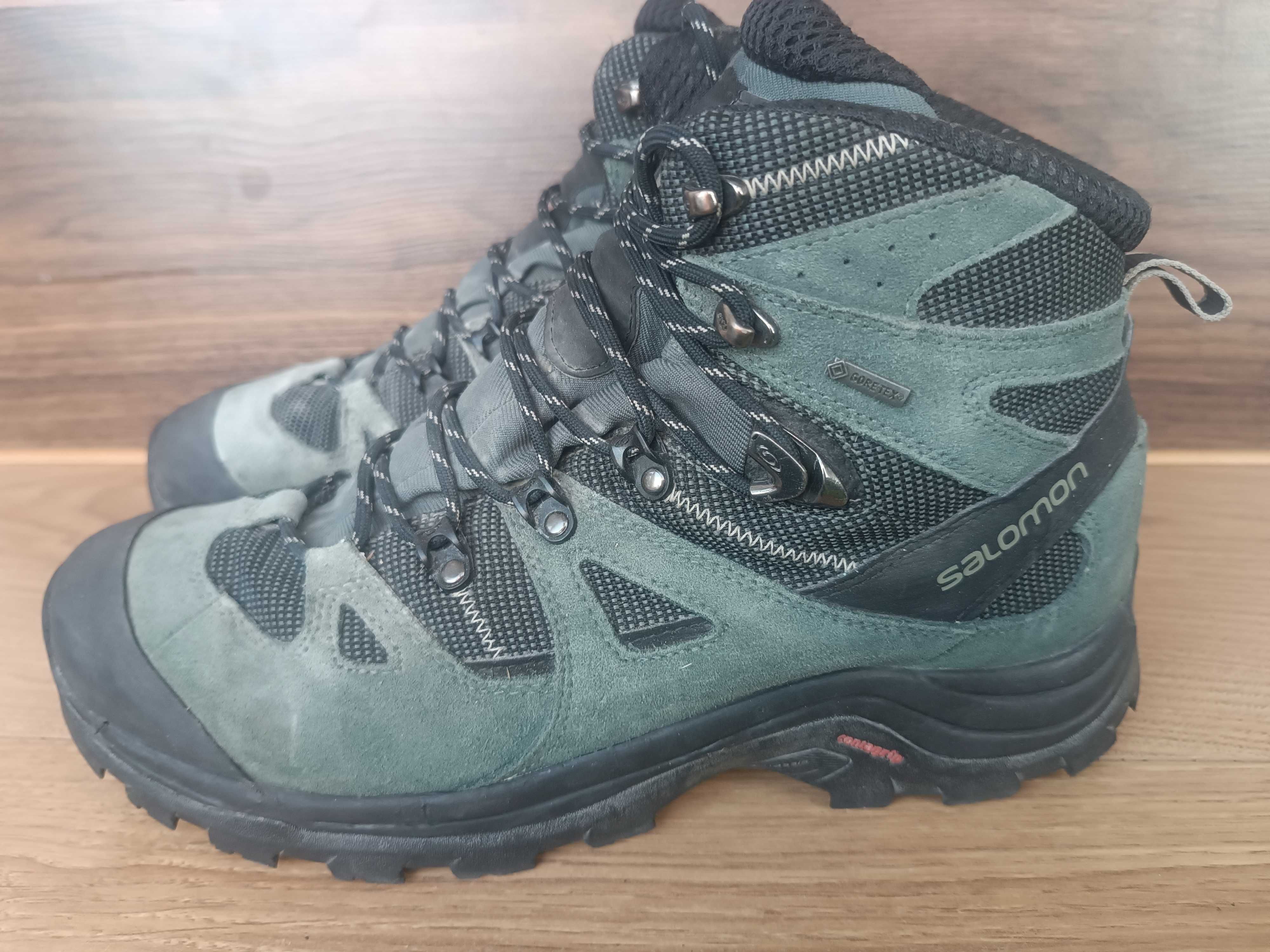 Ботинки берцы плотная кожа Salomon gore tex 4 D Quest 44 28 см